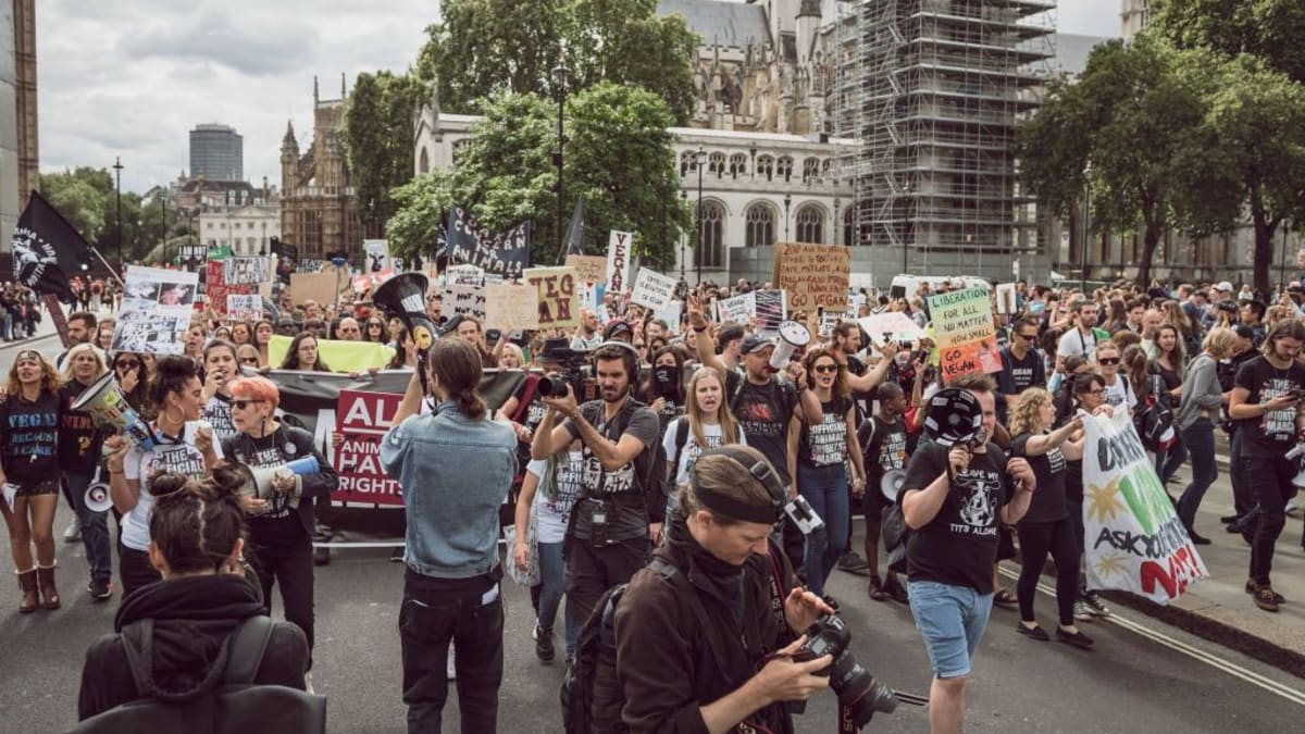 Loňský pochod v Londýně.