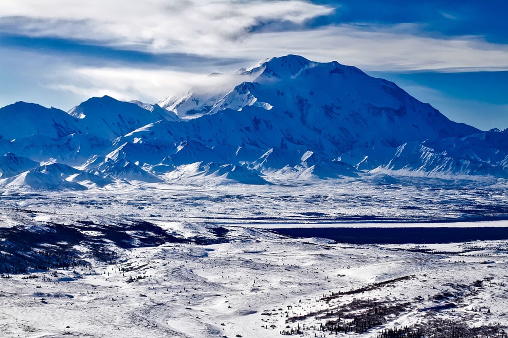 Hora Mount McKinley, známá i jako Denali, nejvyšší bod Aljašky i celé Severní Ameriky