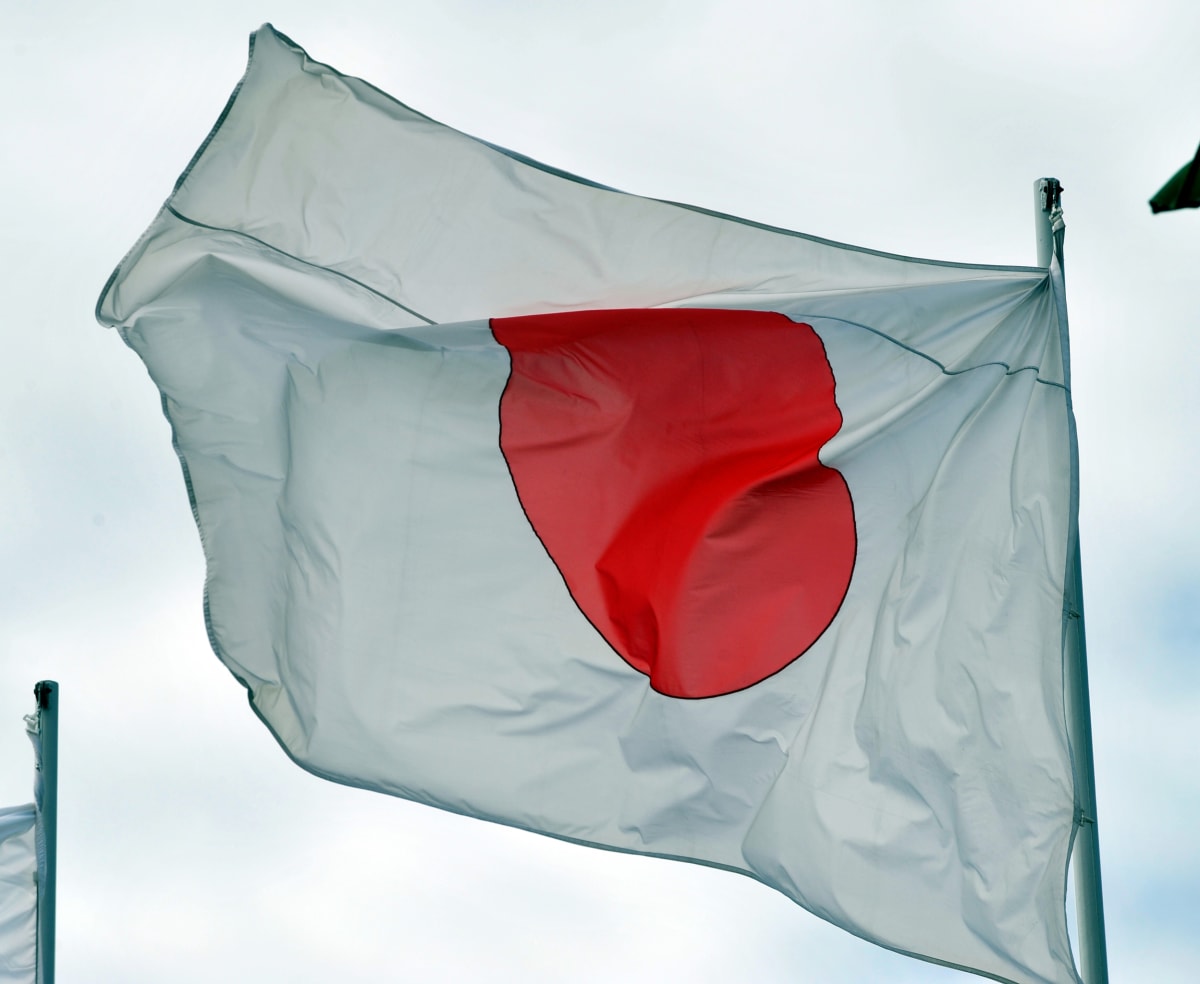 Japonská vlajka. Ilustrační foto.