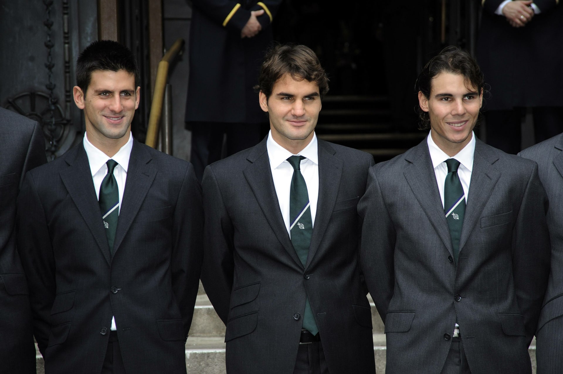 Novak Djokovič, Roger Federer a Rafael Nadal ještě jako tenisoví mladíci v roce 2009
