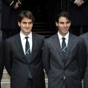 Novak Djokovič, Roger Federer a Rafael Nadal ještě jako tenisoví mladíci v roce 2009.