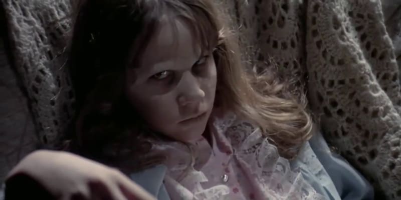 Vymítač ďábla a Linda Blairová v hlavní roli malé Regan.