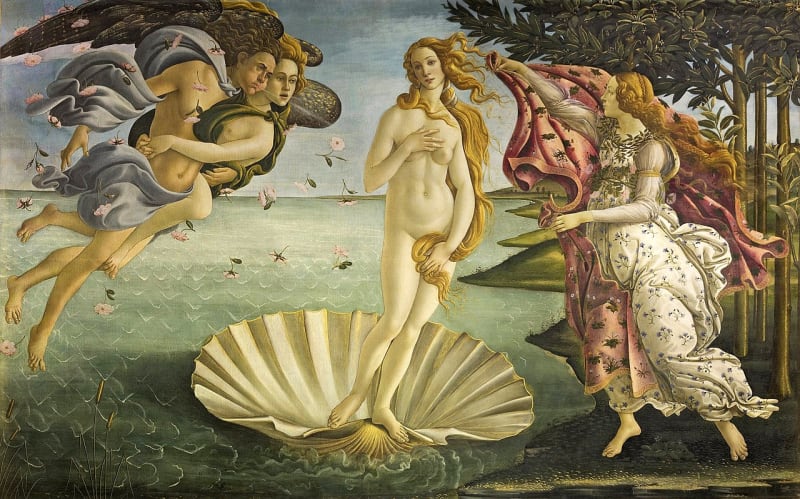 Zrození Venuše od Sandra Botticelliho