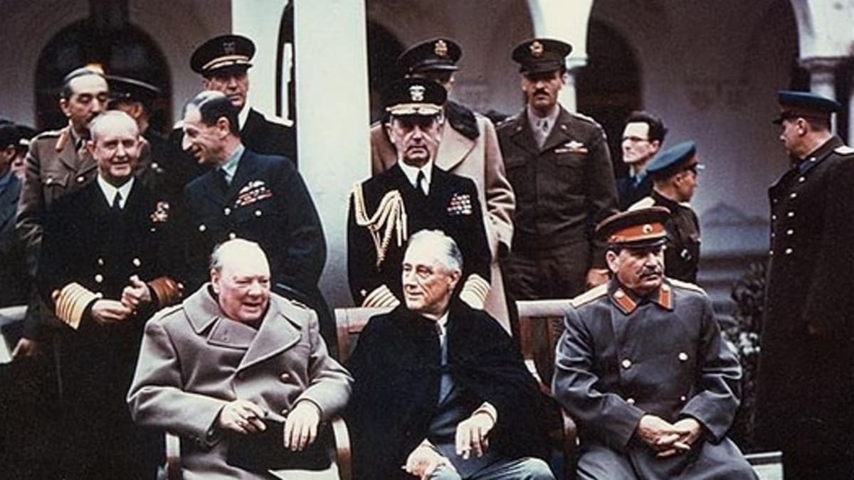 Churchill, Roosevelt a Stalin v Jaltě