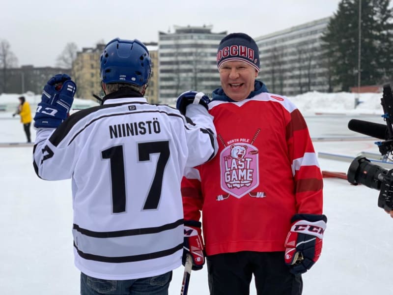 Vjačeslav Fetisov si zahrál i proti finskému prezidentovi