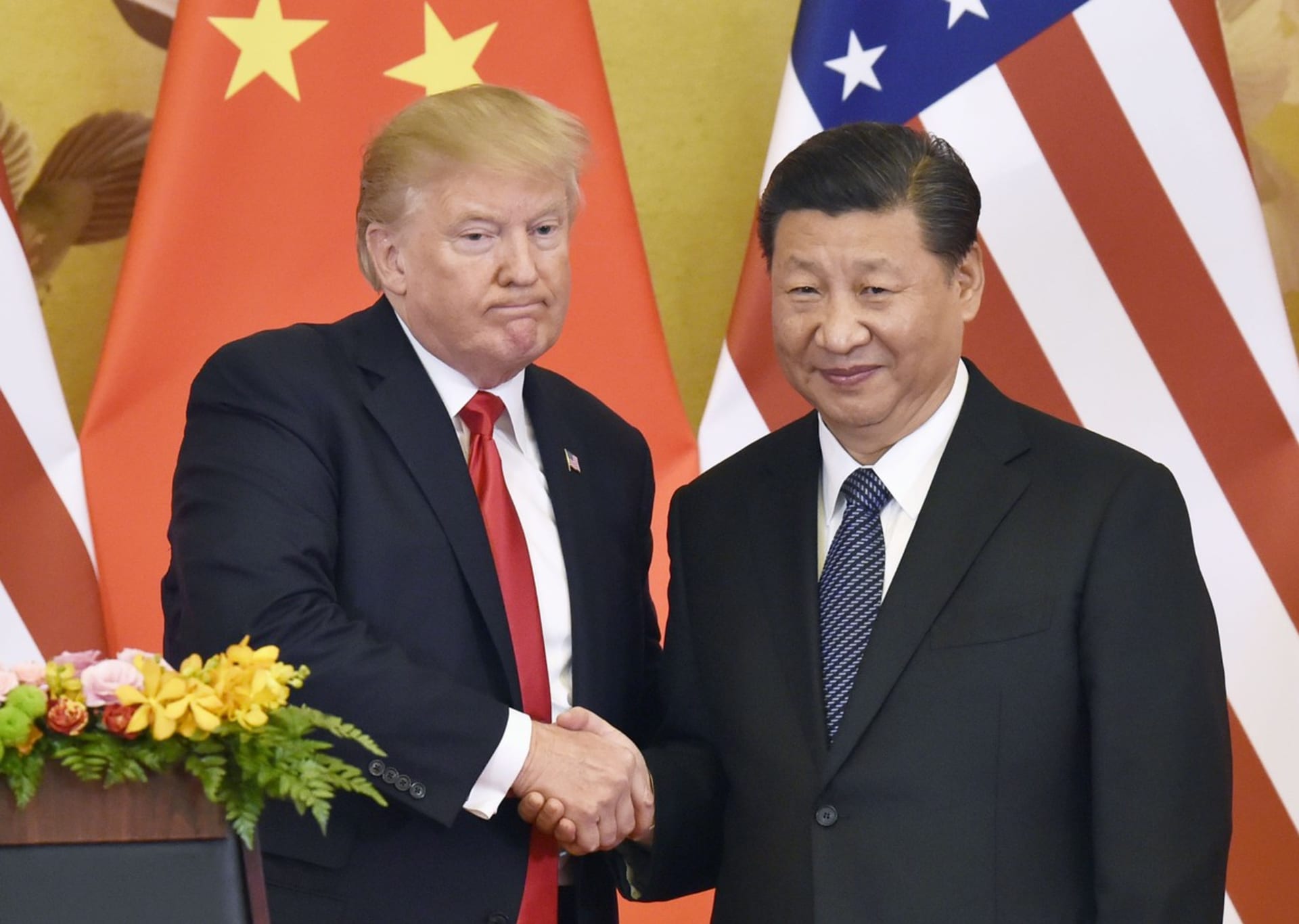 Donald Trump navštívil Si Ťin-pchinga v Pekingu v listopadu roku 2017, o dva měsíce později zahájil obchodní válku.