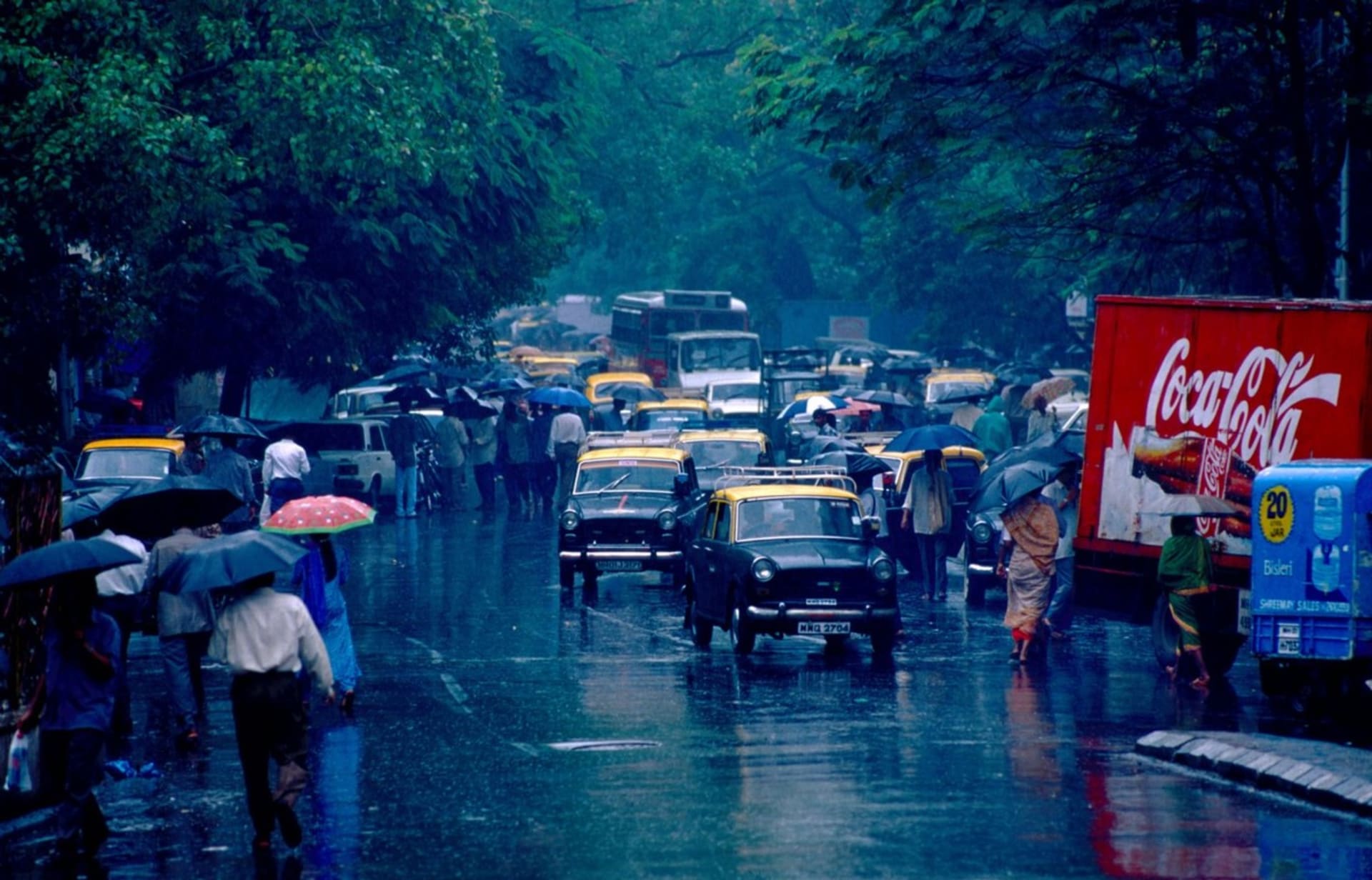 Indická Bombaj v období monzunů. Ilustrační fotografie.