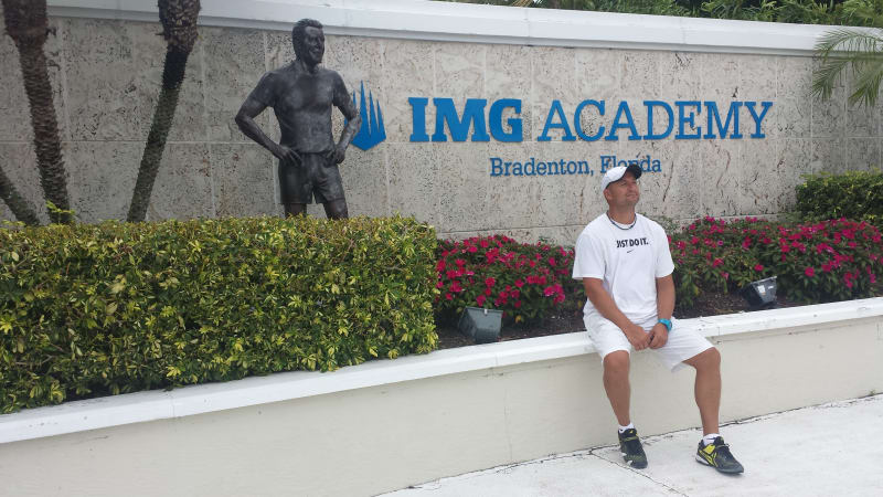 Petr Zoul zavítal i do vyhlášené tenisové akademie IMG Nicka Bollettieriho.
