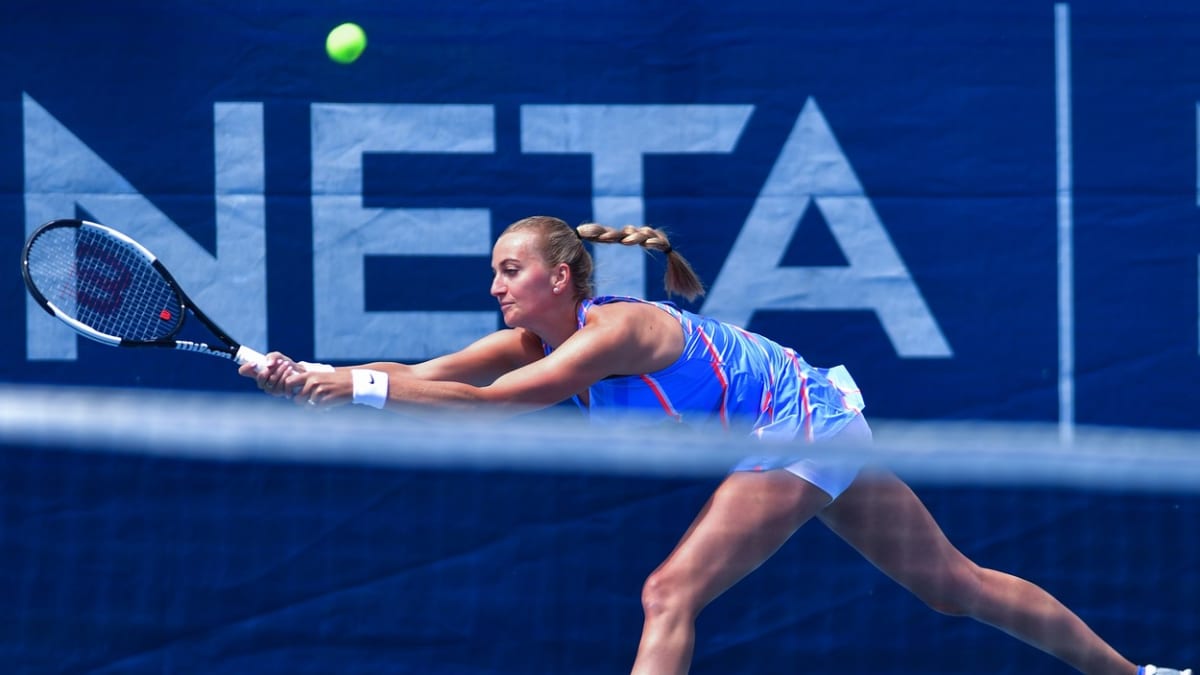 Petra Kvitová při turnaji ve Stromovce