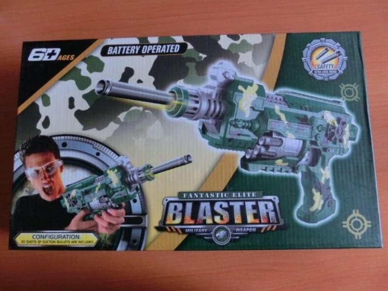 Imitace zbraně "Fantastic Elite Blaster" obsahuje nadlimitní množství olova a kadmia.