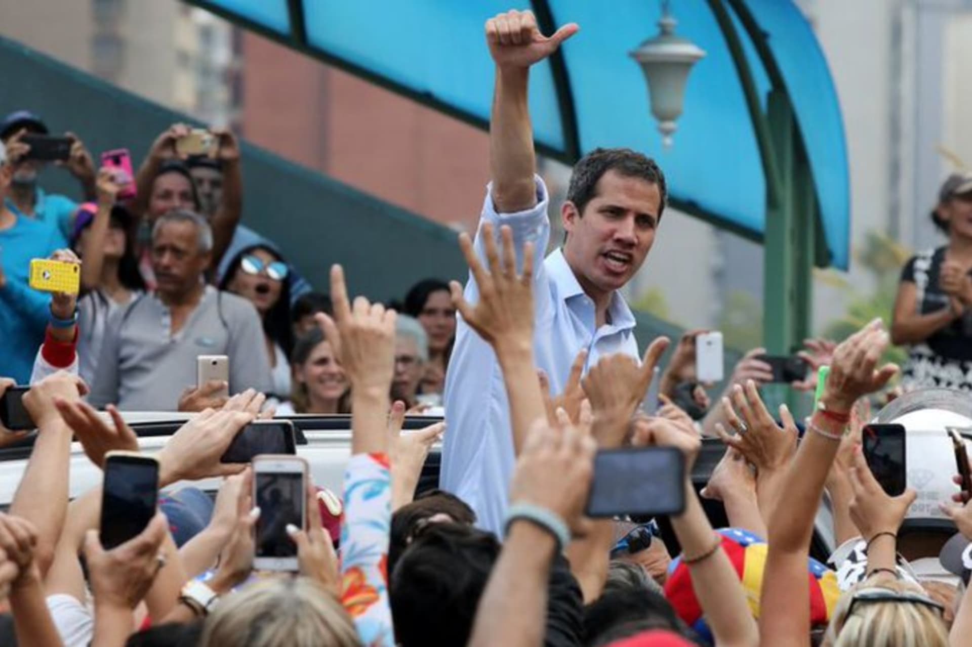 Venezuelský opoziční lídr Juan Guaidó