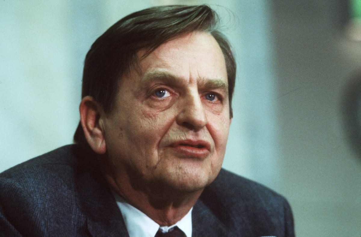 Švédský premiér Olof Palme byl zabit v roce 1986 