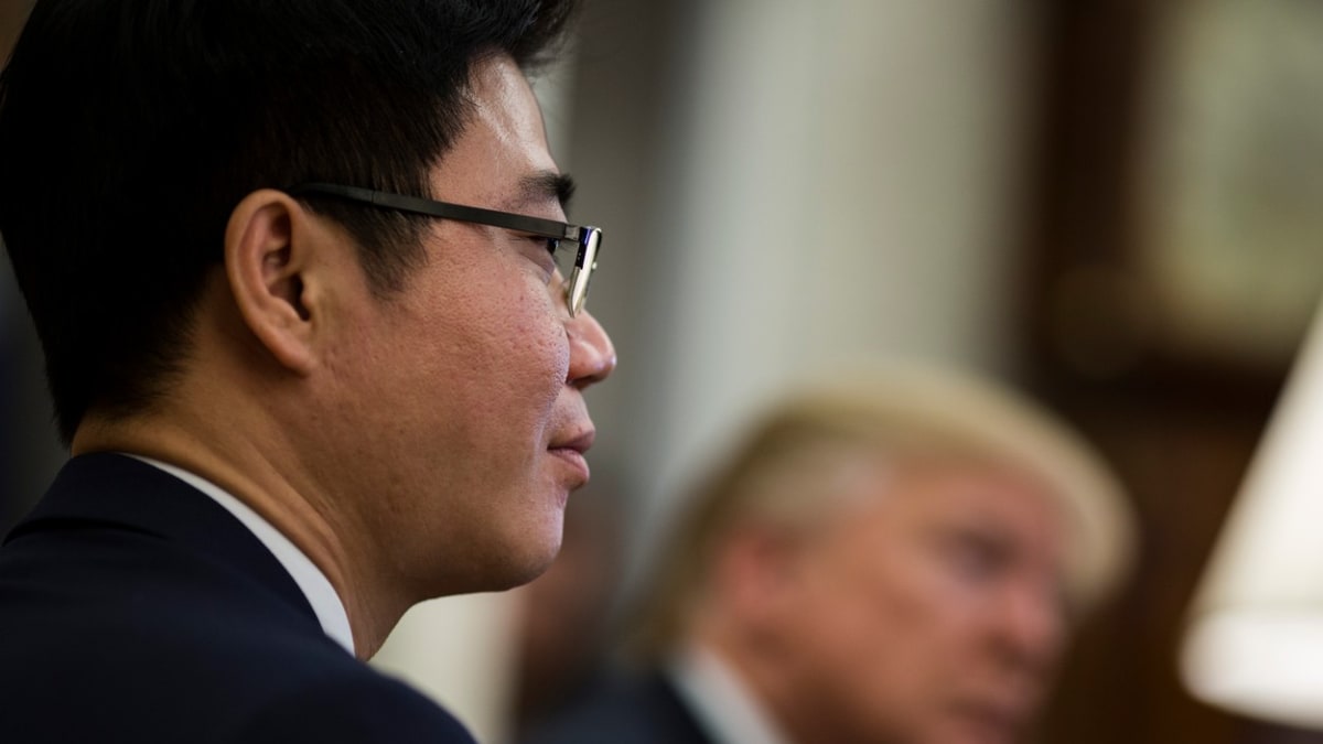 Ji Seong-ho a donald Trump při setkání se severokorejskými uprchlíky v roce 2018.
