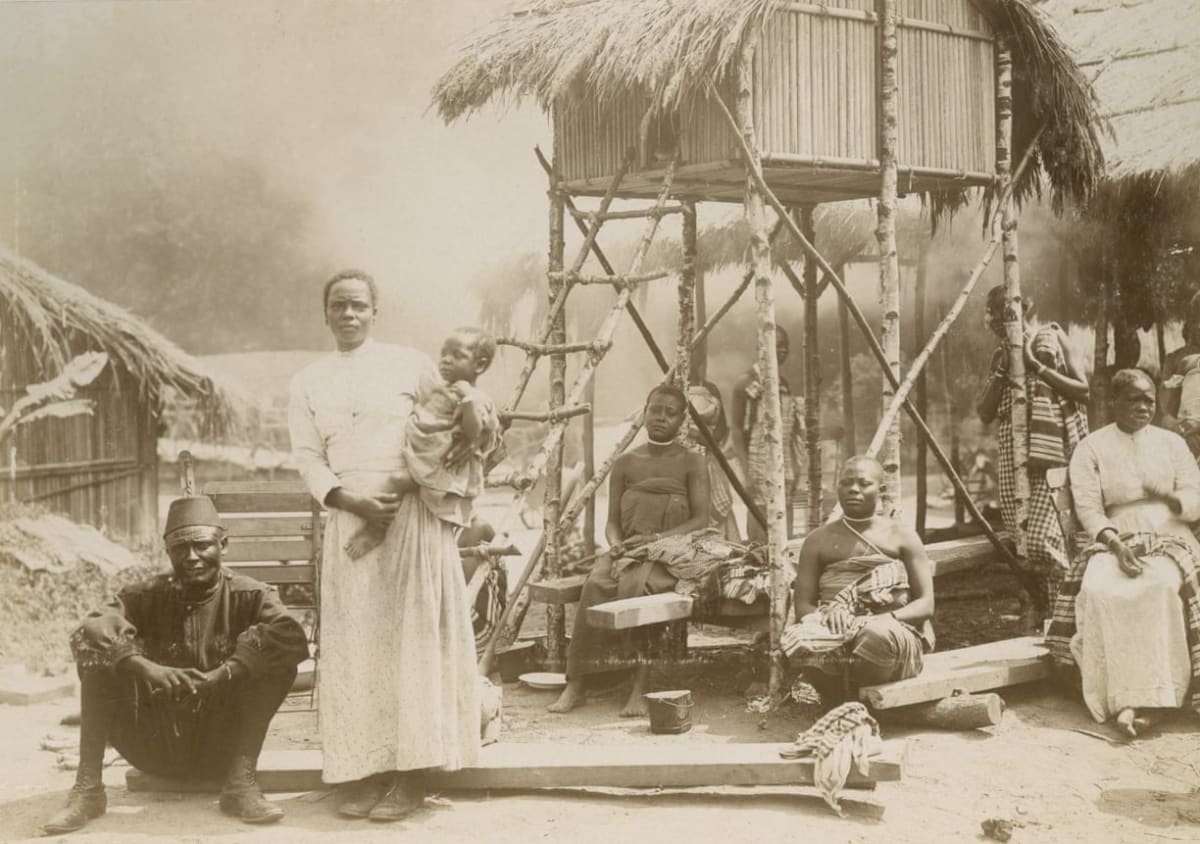 Takzvané živé lidské zoo bylo v roce 1897 u původního Královského muzea pro centrální Afriku.