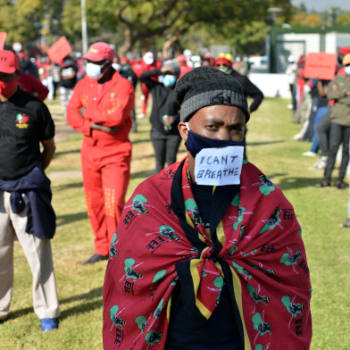 Protest v Jihoafrické republice.
