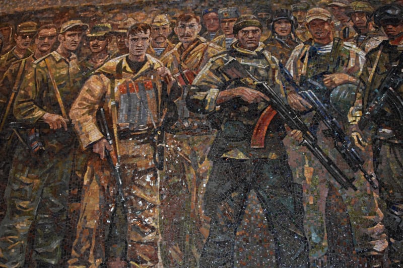 Mozaika v hlavním svatostánku ruských ozbrojených sil