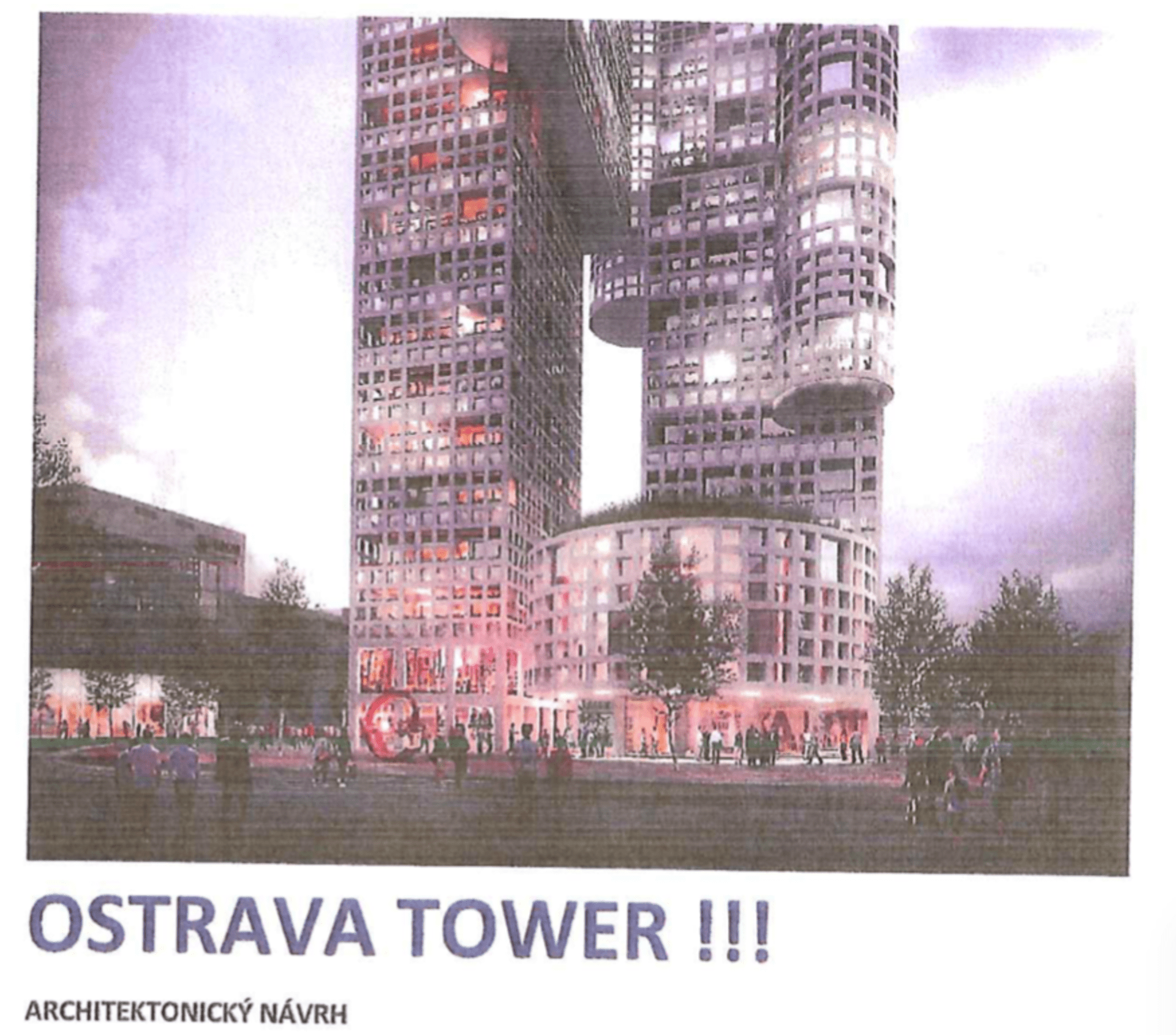 V obytné věži se 48 patry budou byty, v administrativní věži s 60 podlažími budou kanceláře a hotel.