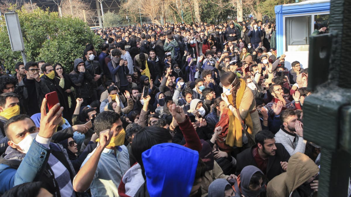 Studentské protesty na Teheránské univerzitě v roce 2017