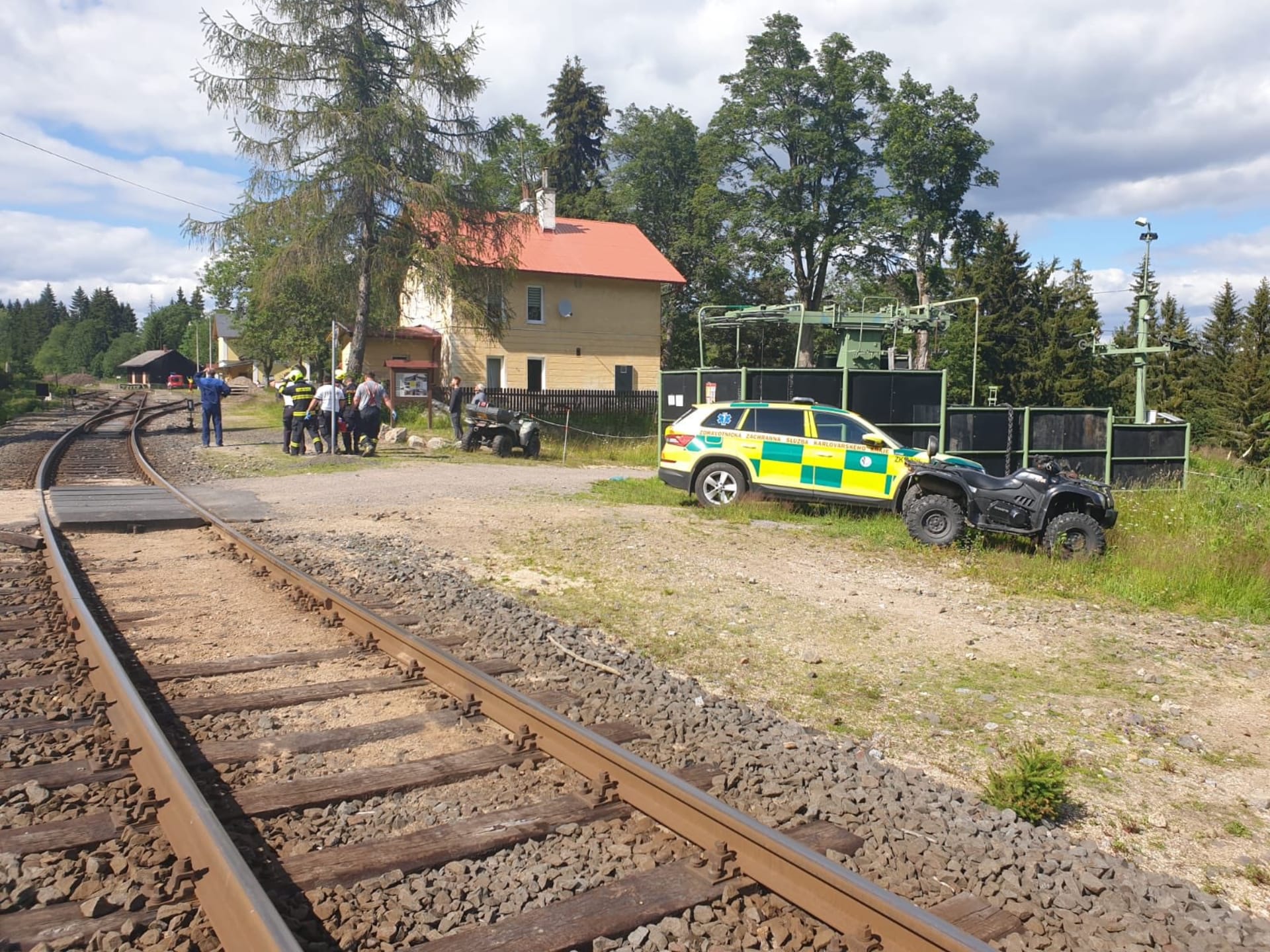 Srážka dvou vlaků na Karlovarsku (Zdroj: Policie ČR)