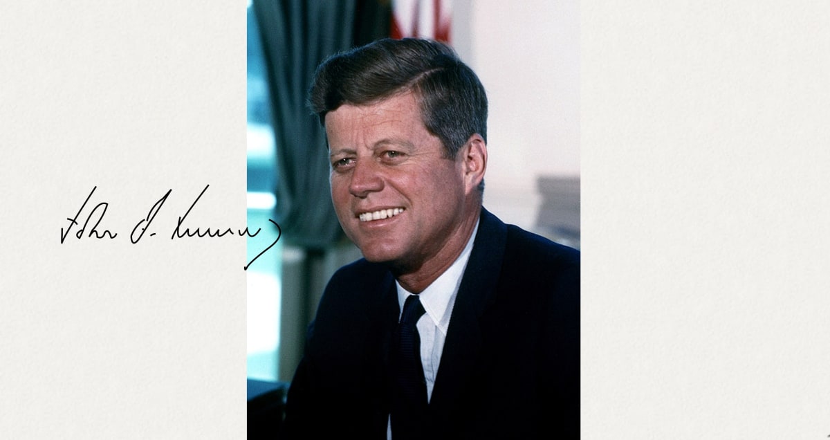 John Fitzgerald Kennedy a jeho podpis