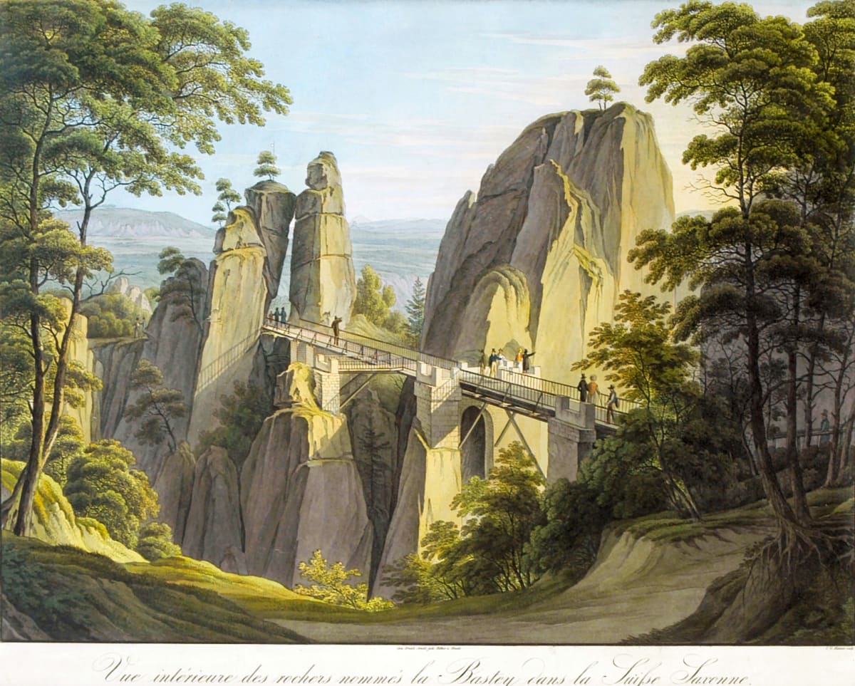 Původní dřevěný most byl později nahrazen kamenným.