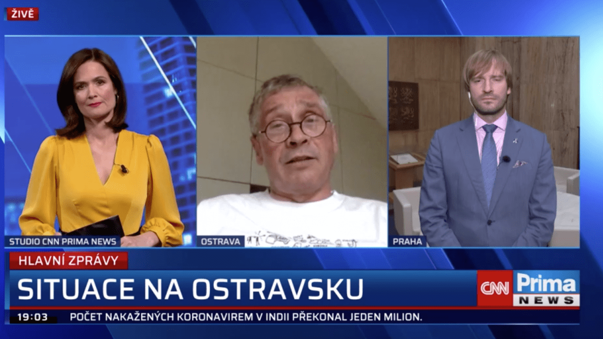 O zpřísněných podmínkách v celém Moravskoslezském kraji spolu debatovali hejtman kraje Ivo Vondrák a ministr zdravotnictví Adam Vojtěch.