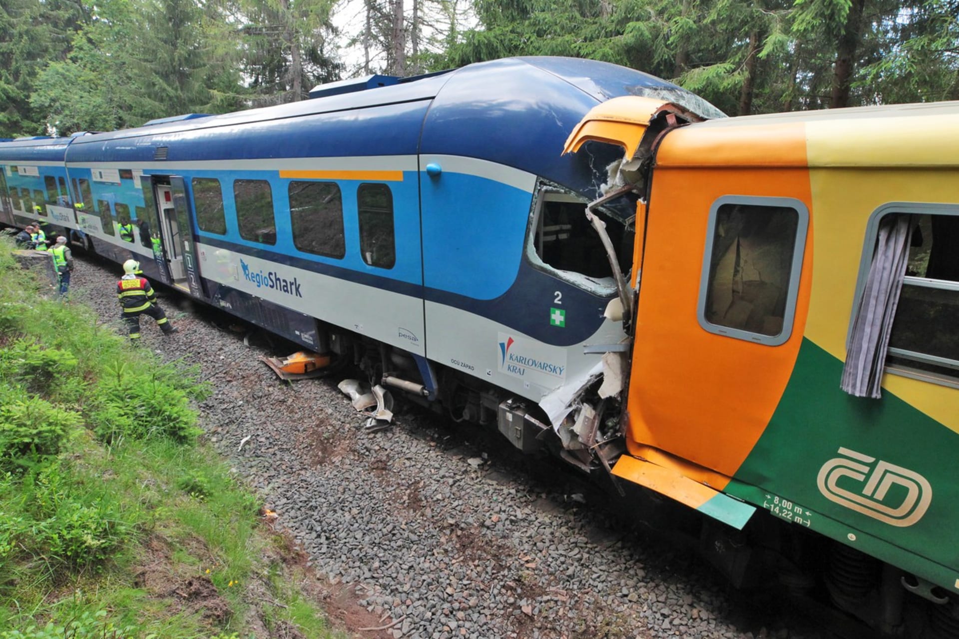 Tragická nehoda vlaků u Perninku ze začátku července