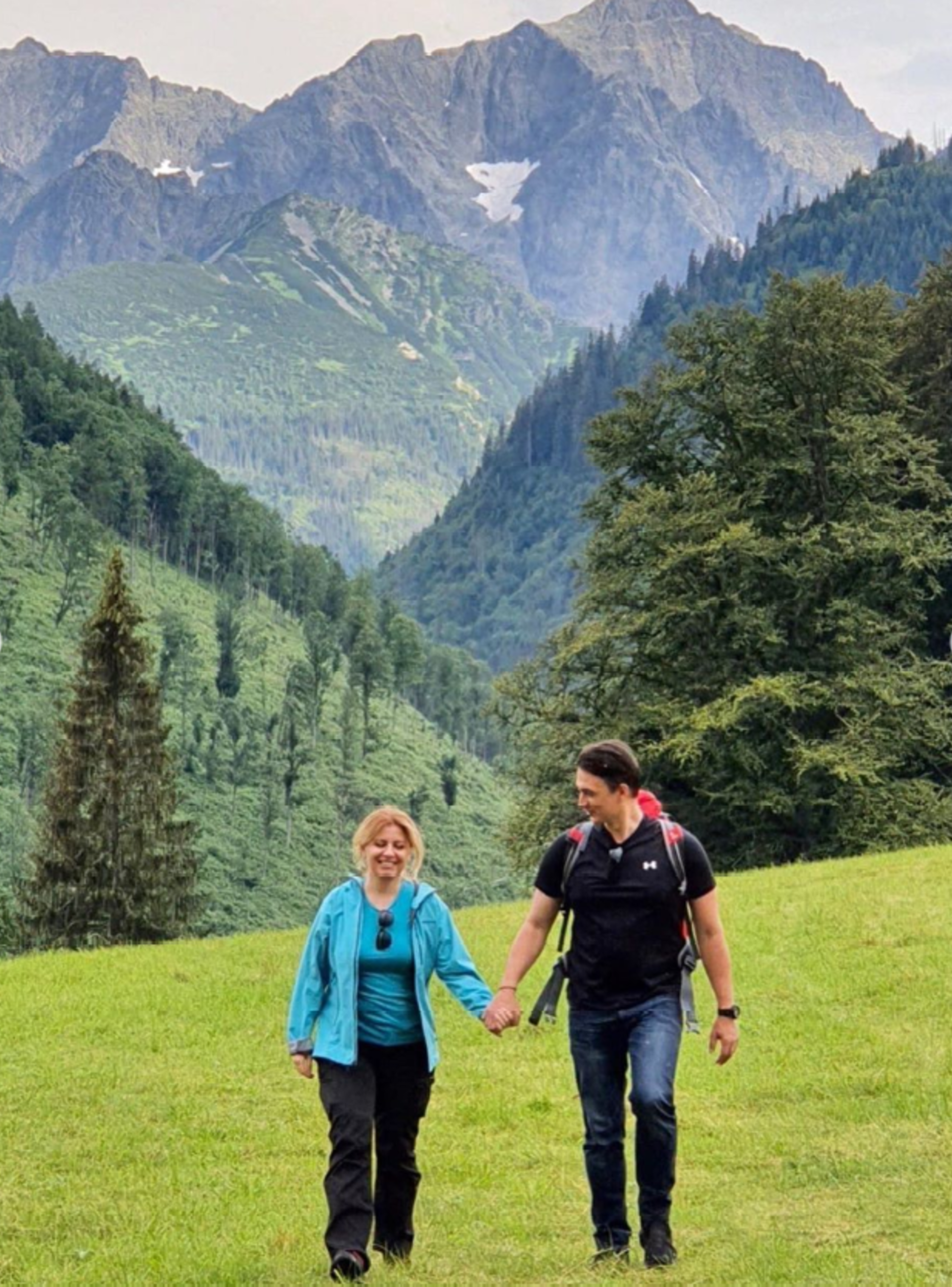 Slovenská prezidentka Zuzana Čaputová se svým přítelem Jurajem Rizmanem.