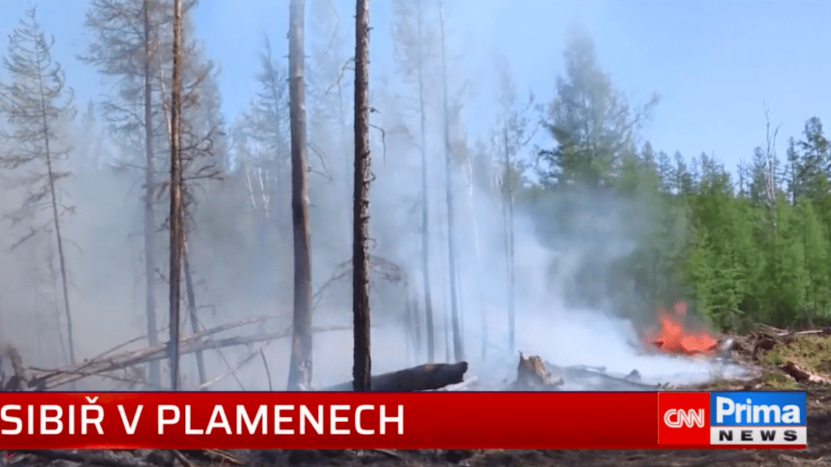 Nejvíce je požárem zasažená oblast Jakutsko.