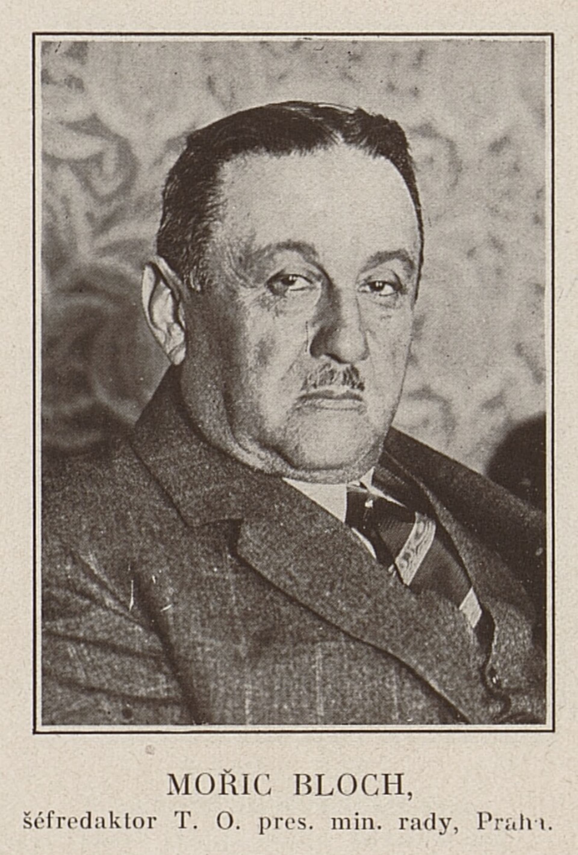 Mořic Bloch, zdroj: Album representantů všech oborů veřejného života československého (1927)