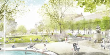 Karlovo náměstí po rekonstrukci: Přibudou přechody a zmizí zábradlí