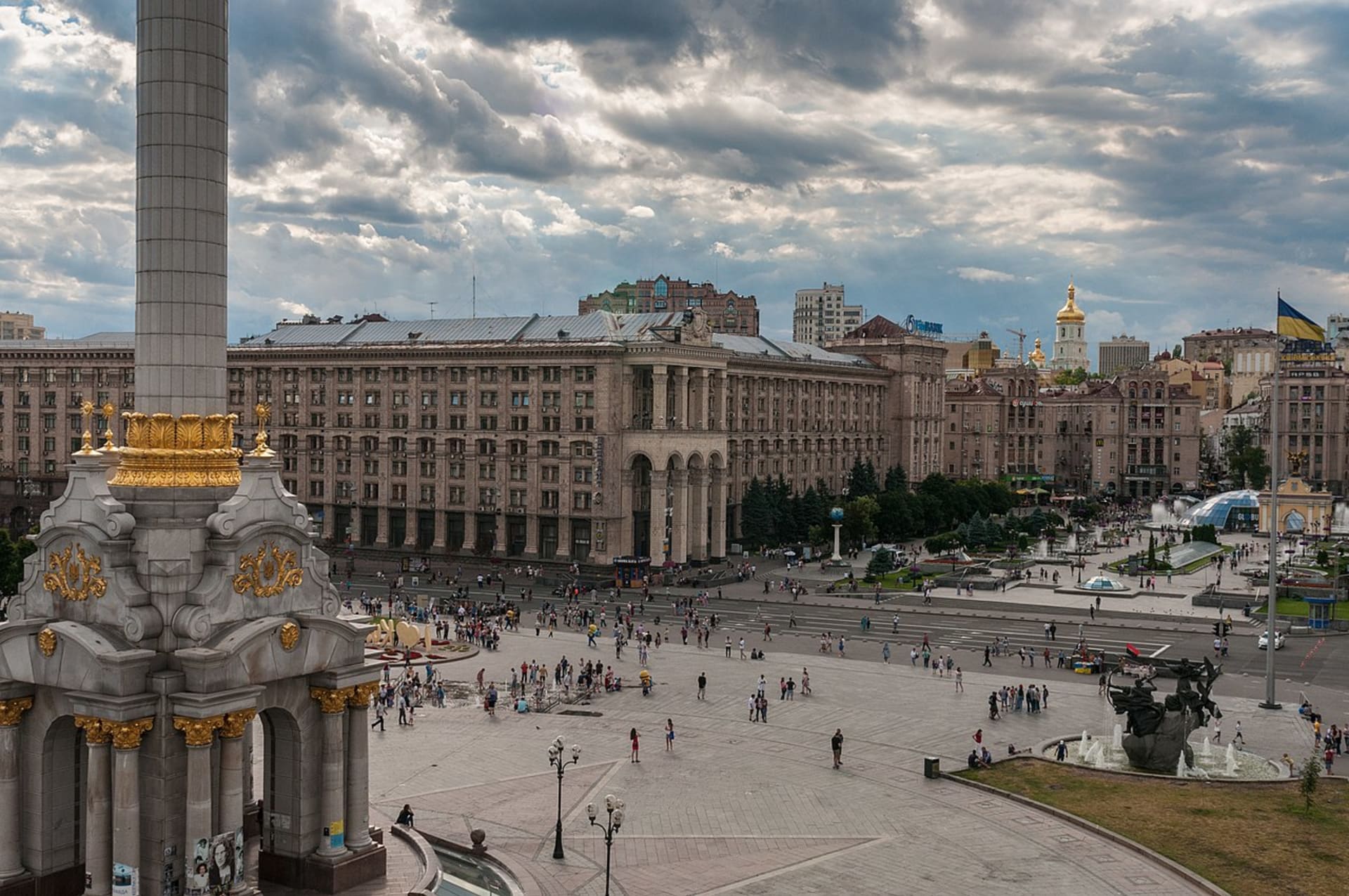 Náměstí Nezávislosti v Kyjevě. Ilustrační foto