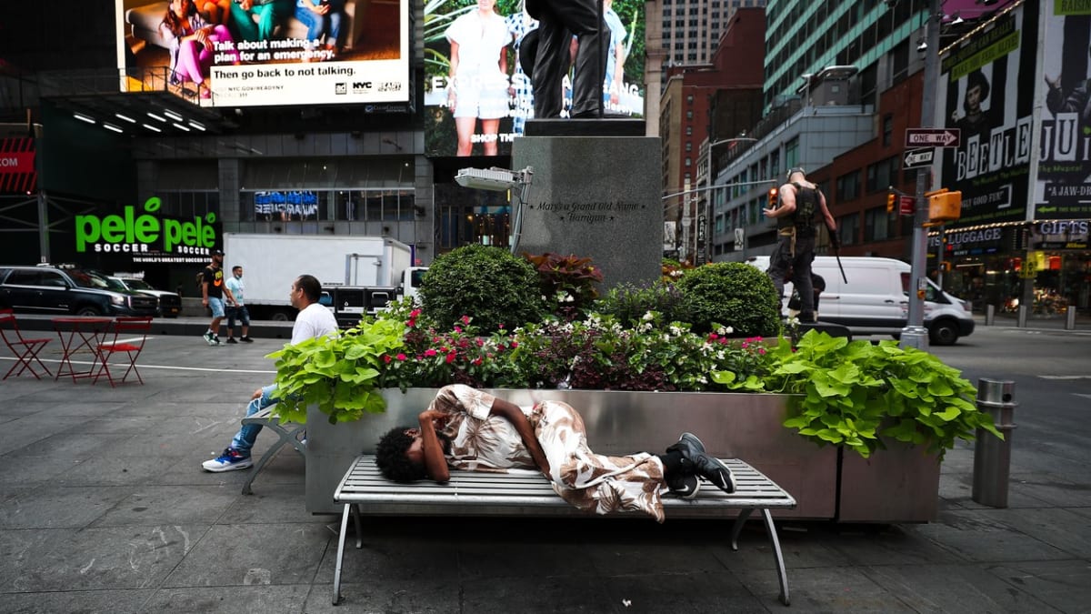 V New Yorku žije asi 60 tisíc bezdomovců.