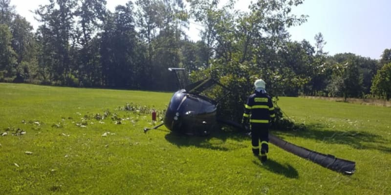 Nehoda vrtulníku v Žamberku