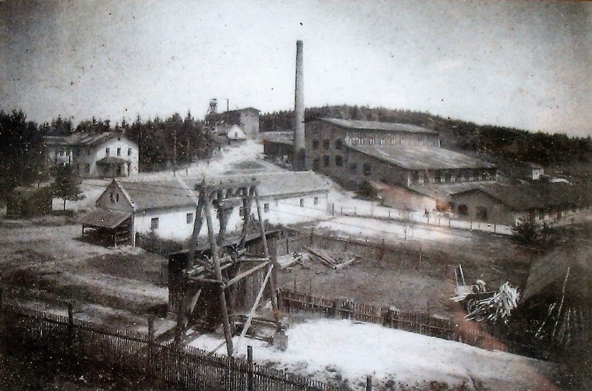Zlatý důl Roudný kolem roku 1930