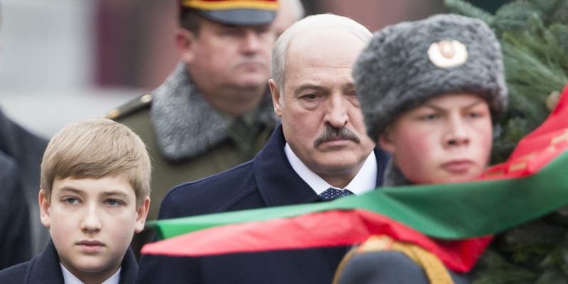Alexandr Lukašenko se synem Nikolajem.