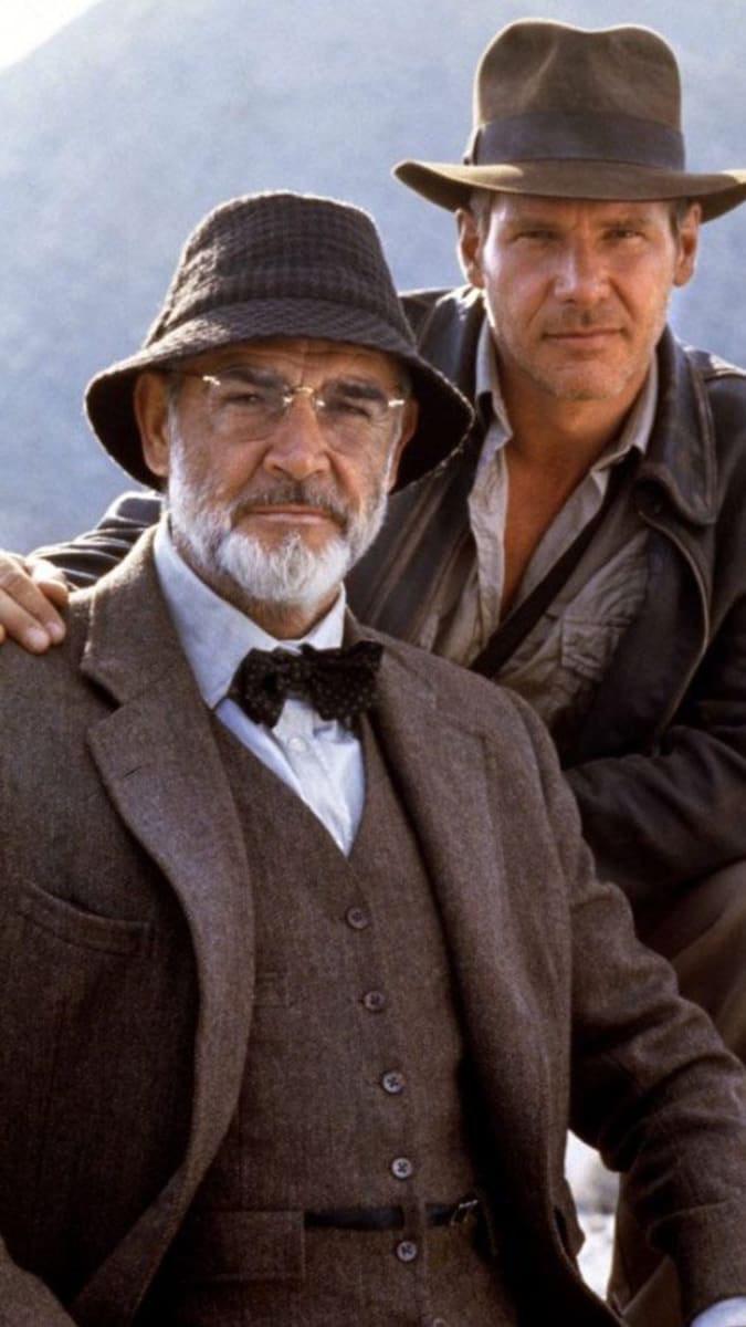 Sean Connery a Harrison Ford ve filmu Indiana Jones a Poslední křížová výprava