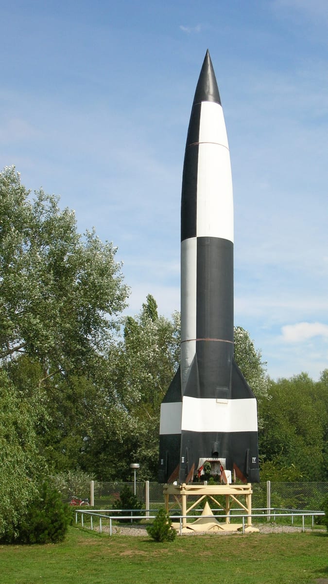 Raketa V2 v muzeu v Peenemunde