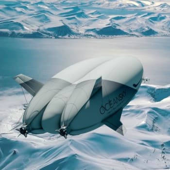 Společnost OceanSky Cruises plánuje, že se vzducholodí lidé brzy dopraví na severní pól.