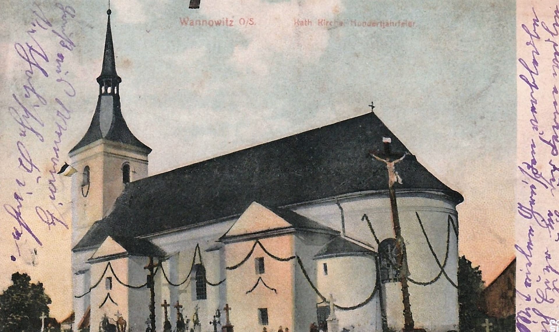 Wojnowice,  kostela sv. Šimona a Judy Tadeáše před zničením