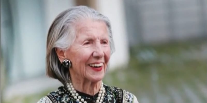Meda Mládková při oslavě 101. narozenin