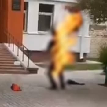 Muž se zapálil v Bělorusku