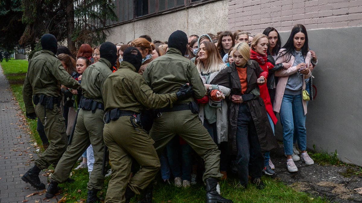 Ženy se staly významným elementem běloruských protestů.