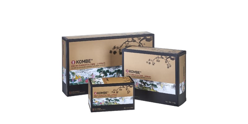 KOMBE je unikátní kombinace korejského šestiletého červeného ženšenu a jujuby. Tato kombinace obsahuje na 180 účinných látek.