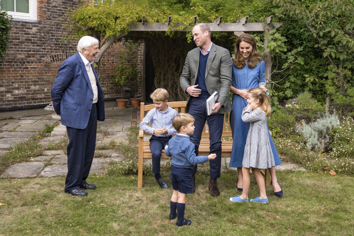 Princ William s manželkou Kate a jejich dětmi