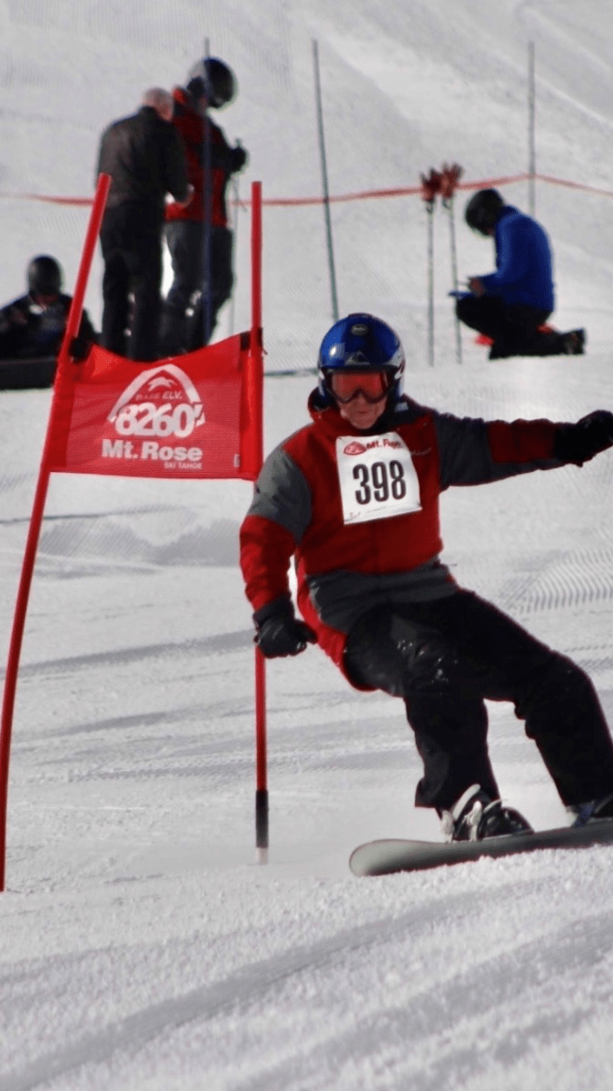 Richard Kreibich na milovaném snowboardu.