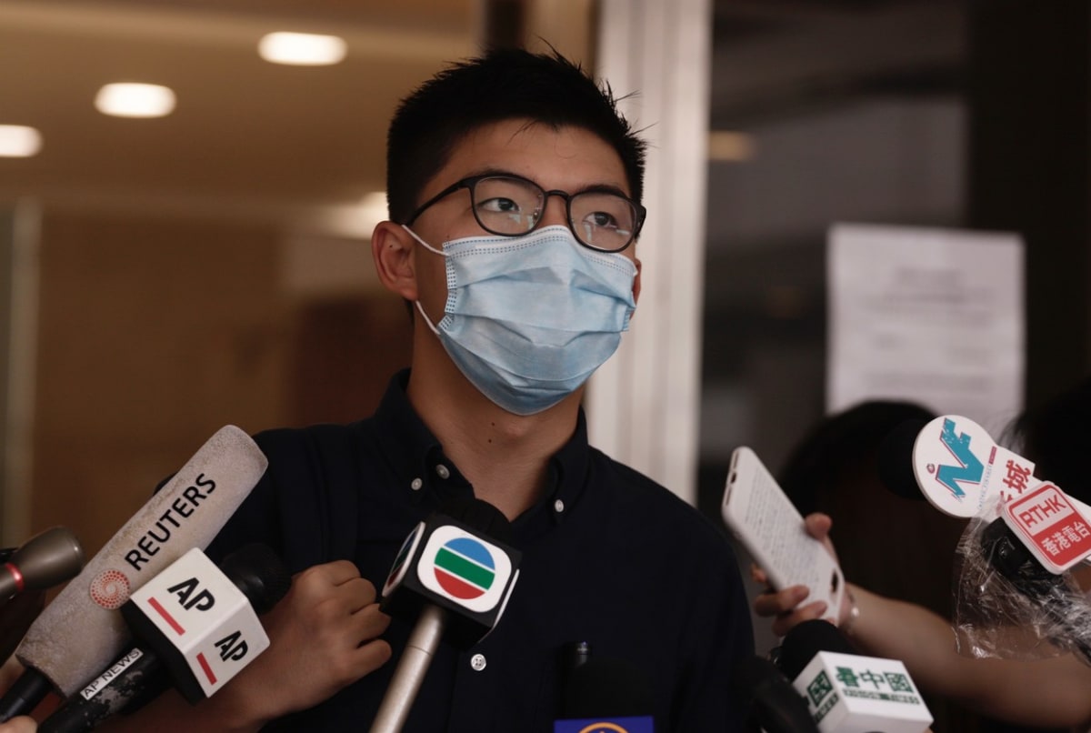 Představitel hongkongského prodemokratického hnutí Joshua Wong