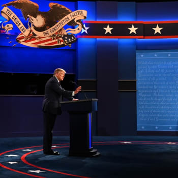 Volební debata Donalda Trumpa a Joe Bidena.