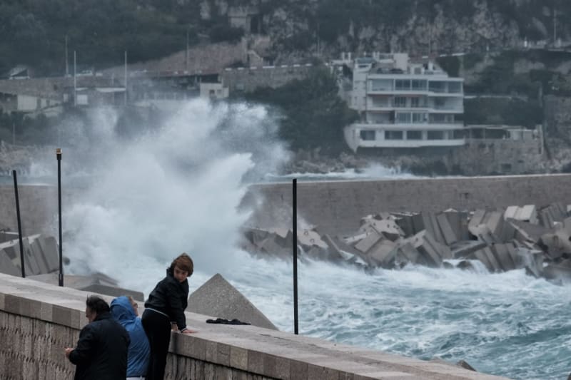 Záběry z povodní ve francouzském městě Nice