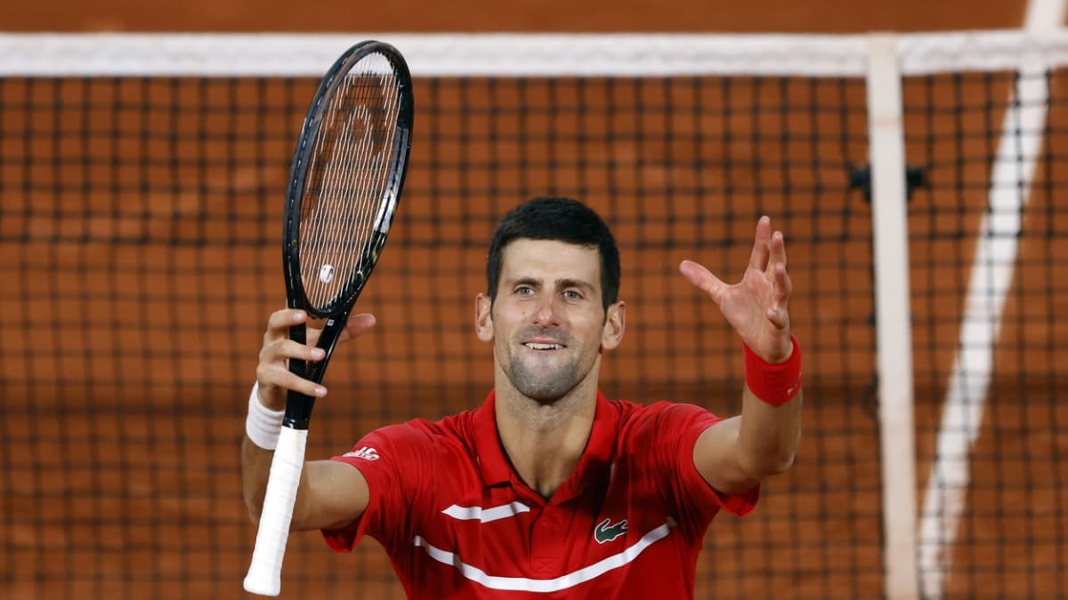 Novak Djokovič se raduje z postupu do finále Roland Garros